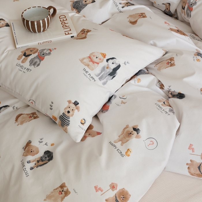 91家纺网 家纺一手货源 找家纺 棉眠 2026新款卡通40S全棉纯棉四件套-哈吉米 默言