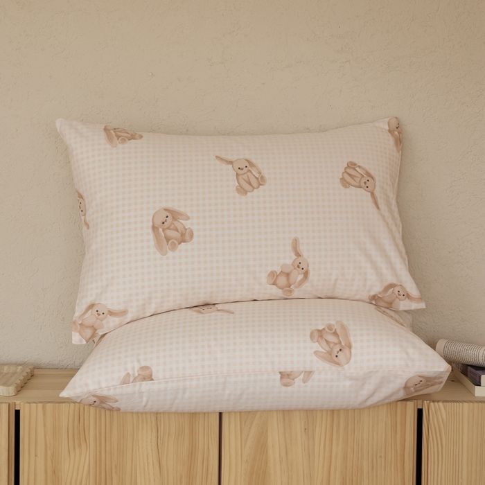 91家纺网 家纺一手货源 找家纺 棉眠 2026新款卡通40S全棉纯棉四件套-哈吉米 邦尼兔