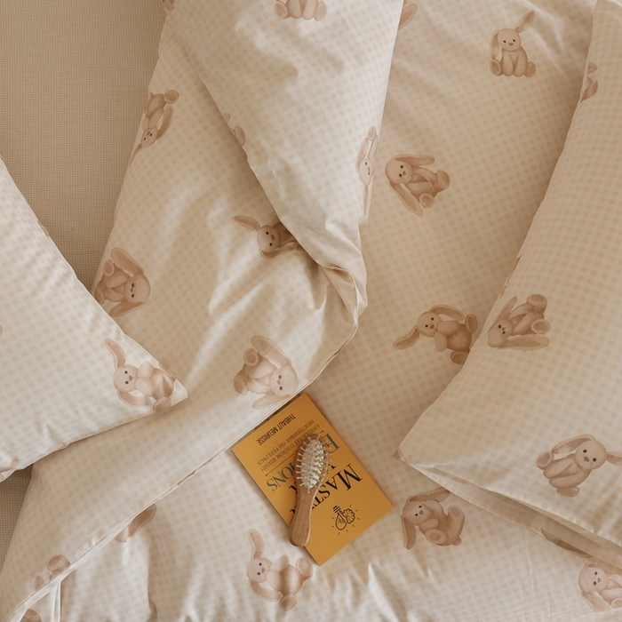 91家纺网 家纺一手货源 找家纺 棉眠 2026新款卡通40S全棉纯棉四件套-哈吉米 邦尼兔