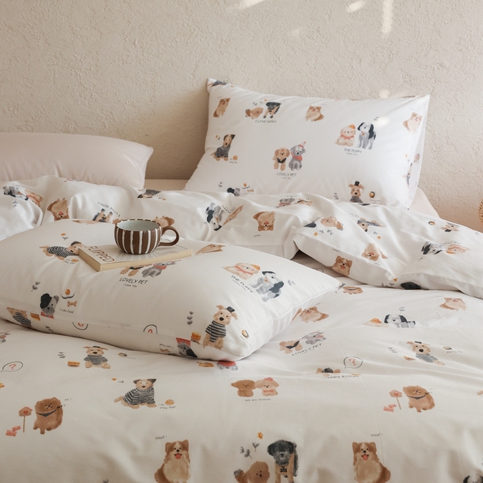 91家纺网 家纺一手货源 找家纺 棉眠 2026新款卡通40S全棉纯棉四件套-哈吉米 默言