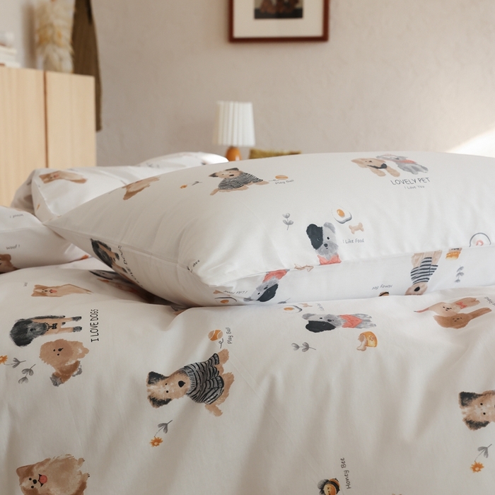 91家纺网 家纺一手货源 找家纺 棉眠 2026新款卡通40S全棉纯棉四件套-哈吉米 默言