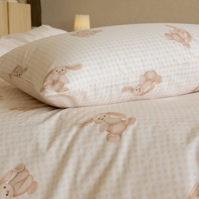 91家纺网 家纺一手货源 找家纺 棉眠 2026新款卡通40S全棉纯棉四件套-哈吉米 邦尼兔