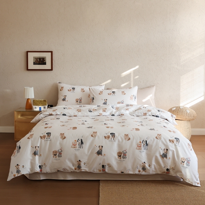 91家纺网 家纺一手货源 找家纺 棉眠 2026新款卡通40S全棉纯棉四件套-哈吉米 默言