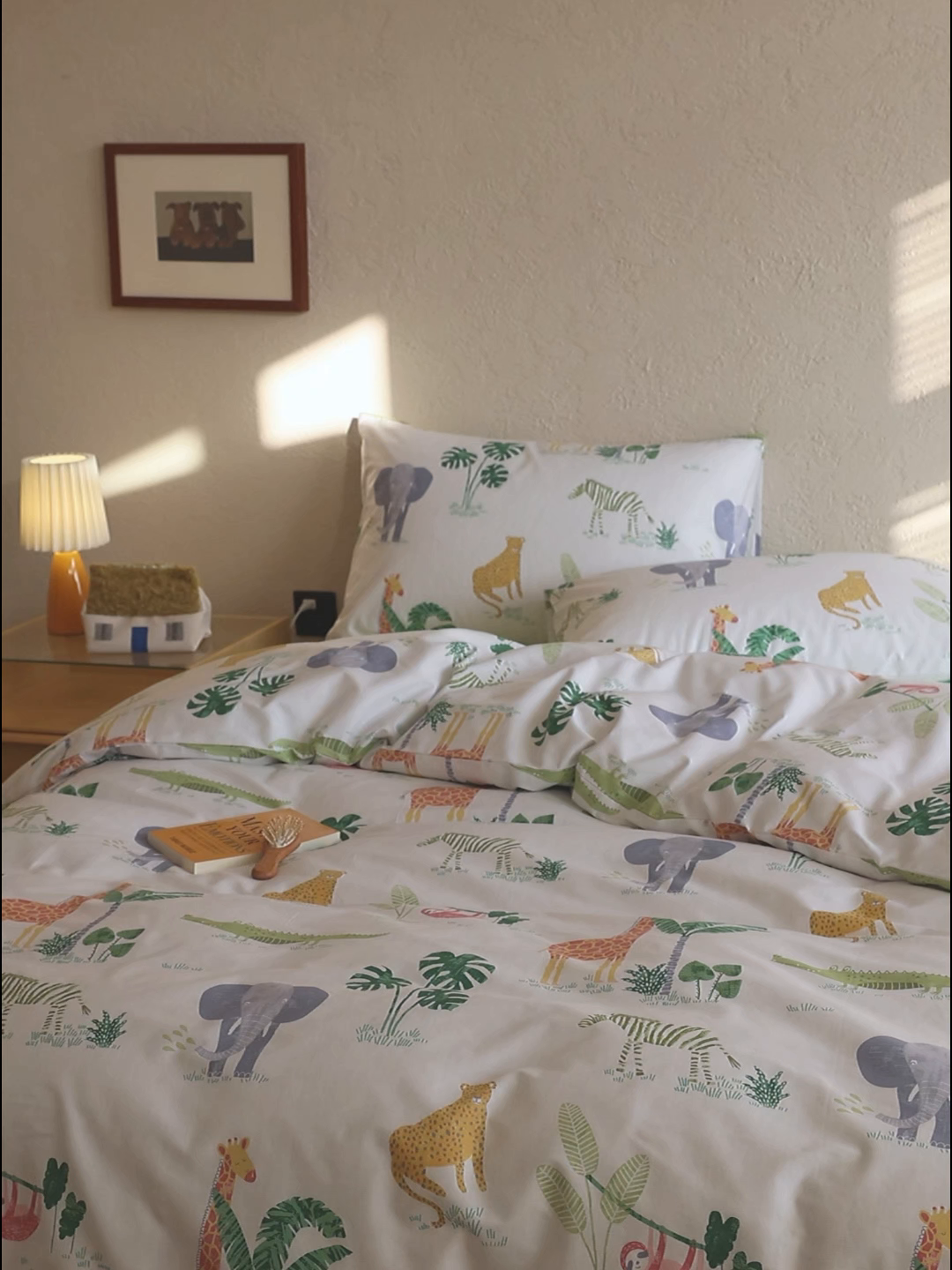 91家纺网 家纺一手货源 找家纺 棉眠 2026新款卡通40S全棉纯棉四件套-哈吉米 丛林奇遇