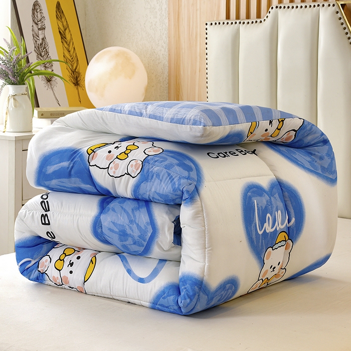 友承家纺 2026新款床上用品加厚保暖冬被棉被春秋被褥被芯学生单人宿舍羽丝棉被水洗棉垫被 爱心小熊