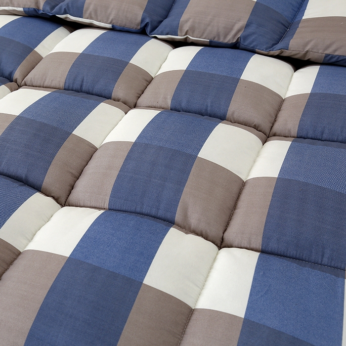 91家纺网 家纺一手货源 找家纺 友承家纺 2026新款床上用品加厚保暖冬被棉被春秋被褥被芯学生单人宿舍羽丝棉被水洗棉垫被 兰大格