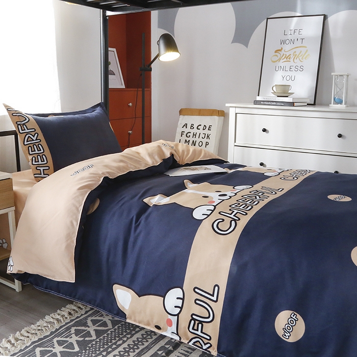 91家纺网 家纺一手货源 找家纺 友承家纺 2026新款床上用品磨毛四件套被单被套学生宿舍单人三件套被罩单件四季通用150cmx200cm 期待