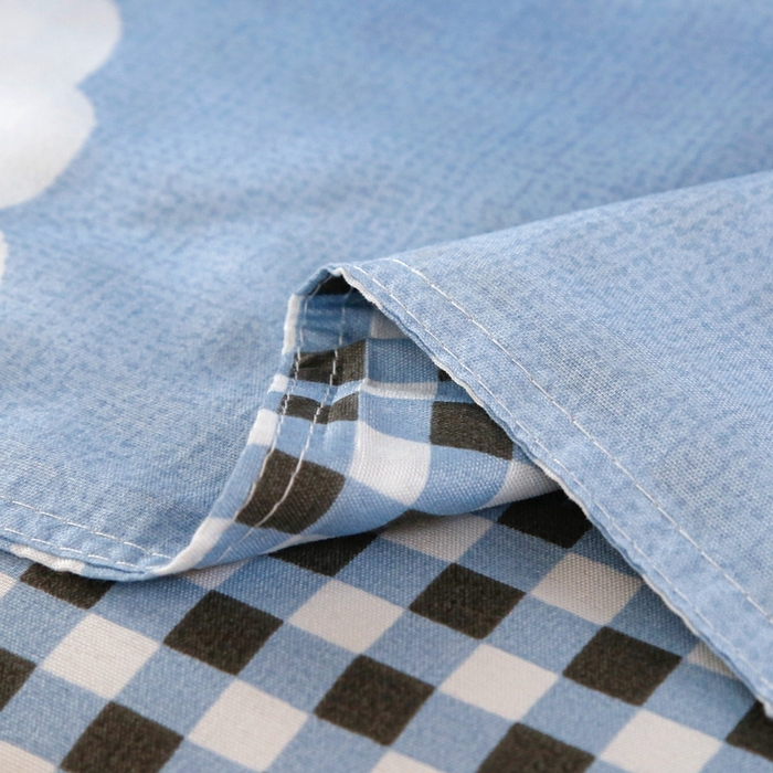 91家纺网 家纺一手货源 找家纺 友承家纺 2026新款床上用品磨毛四件套被单被套学生宿舍单人三件套被罩单件四季通用150cmx200cm 云朵