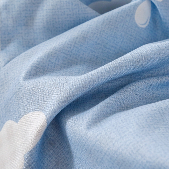 91家纺网 家纺一手货源 找家纺 友承家纺 2026新款床上用品磨毛四件套被单被套学生宿舍单人三件套被罩单件四季通用150cmx200cm 云朵