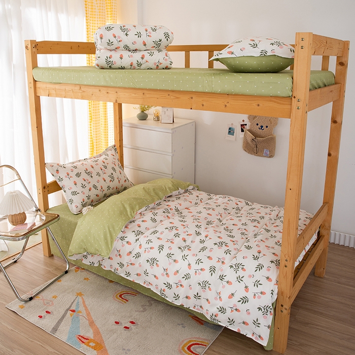 友承家纺 2026新款床上用品磨毛四件套被单被套学生宿舍单人三件套被罩单件四季通用150cmx200cm 恋爱味道