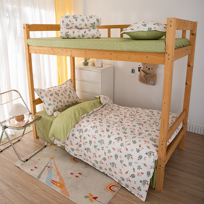 91家纺网 家纺一手货源 找家纺 友承家纺 2026新款床上用品磨毛四件套被单被套学生宿舍单人三件套被罩单件四季通用150cmx200cm 恋爱味道