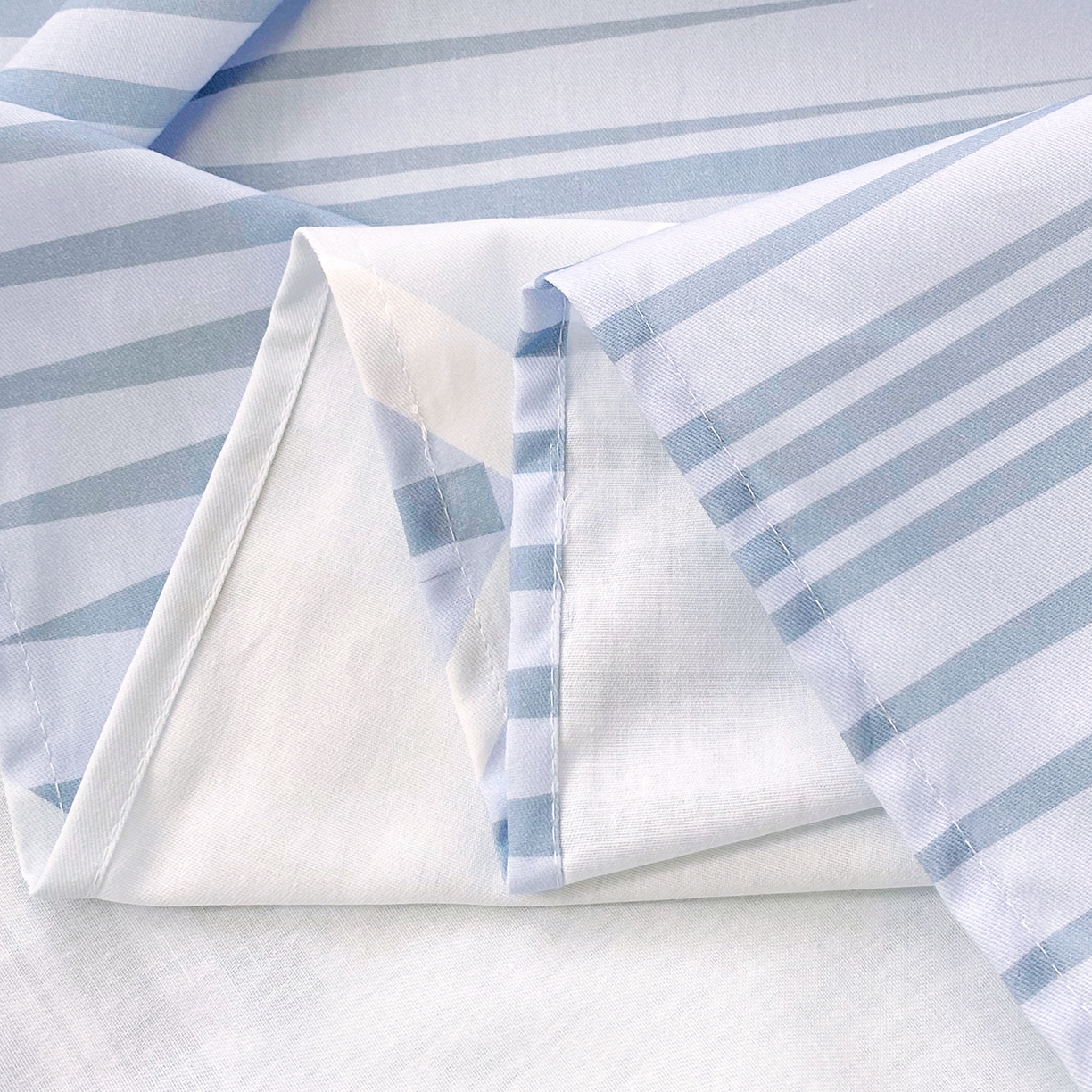 91家纺网 家纺一手货源 找家纺 小懒猪 2026全棉纯棉印花单床单床单单件 蓝灰格絮