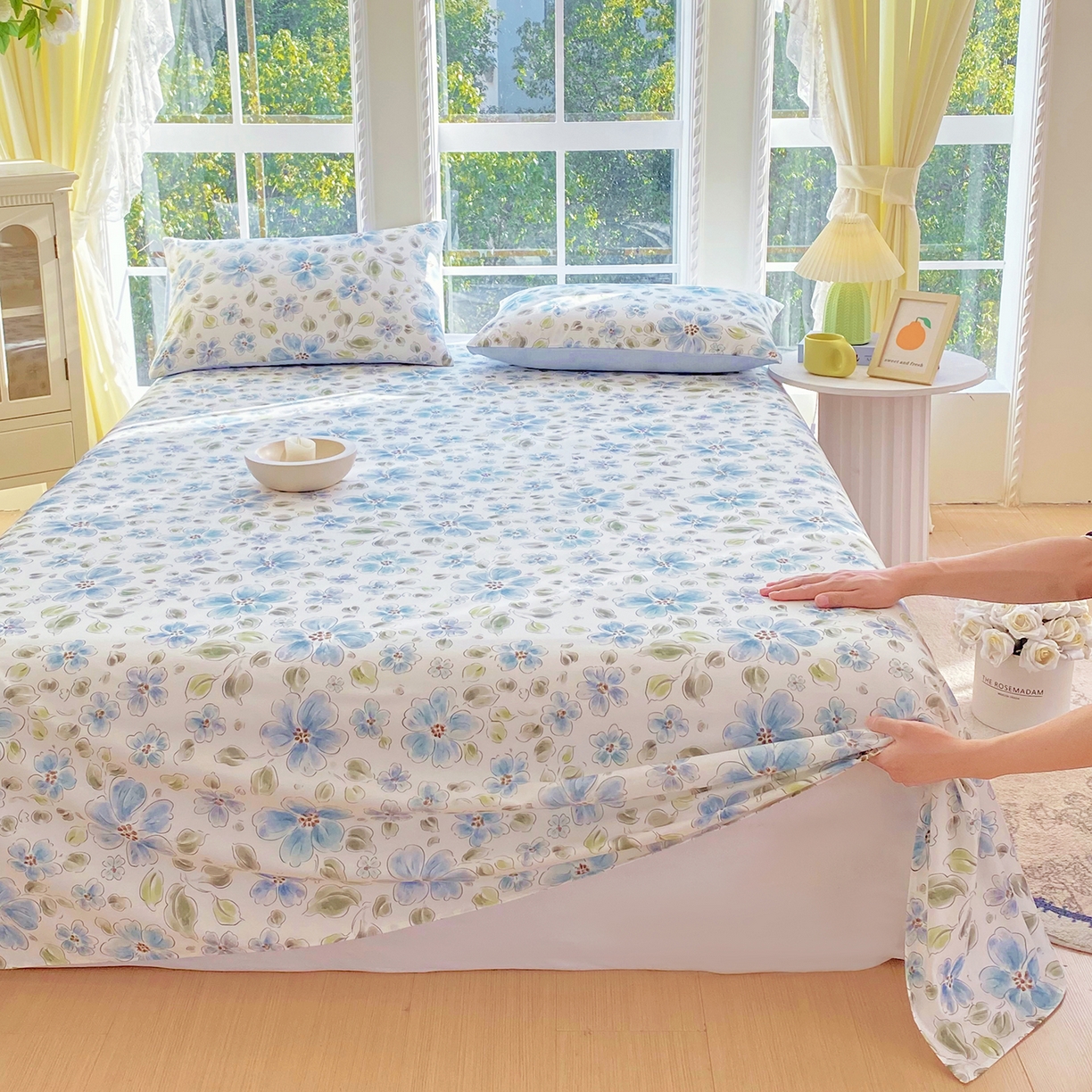 91家纺网 家纺一手货源 找家纺 小懒猪 2026全棉纯棉印花单床单床单单件 柳色衫林