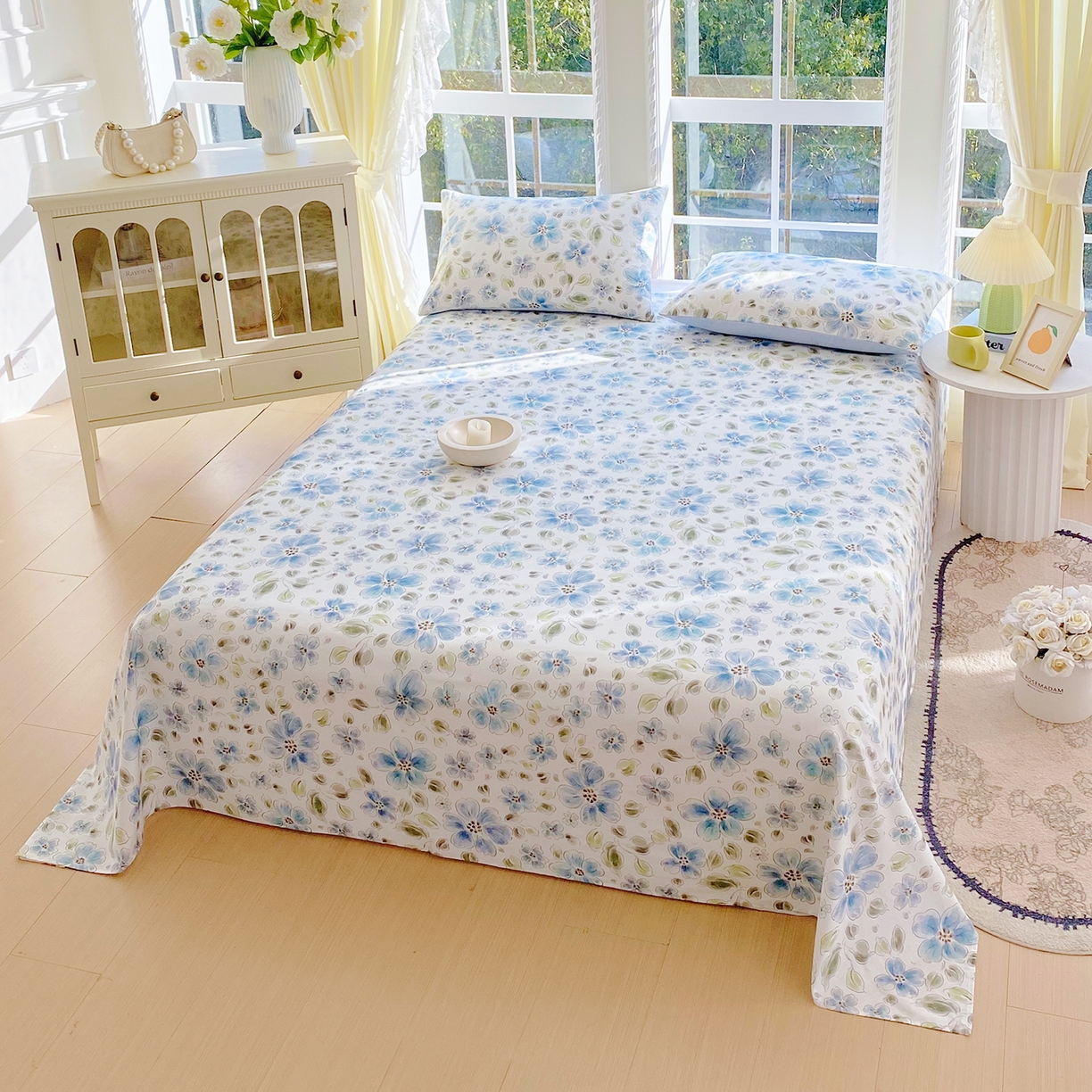 91家纺网 家纺一手货源 找家纺 小懒猪 2026全棉纯棉印花单床单床单单件 柳色衫林