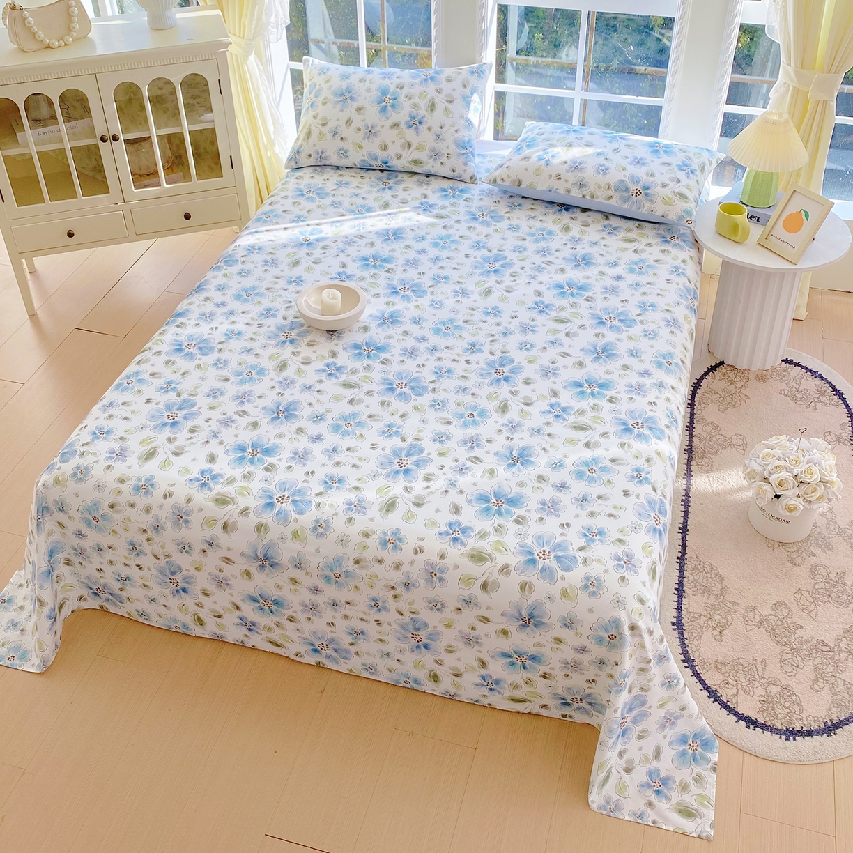 91家纺网 家纺一手货源 找家纺 小懒猪 2026全棉纯棉印花单床单床单单件 柳色衫林