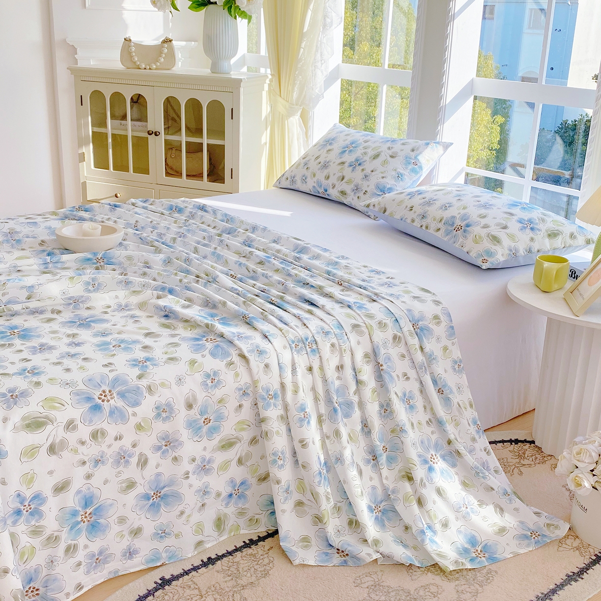 91家纺网 家纺一手货源 找家纺 小懒猪 2026全棉纯棉印花单床单床单单件 柳色衫林