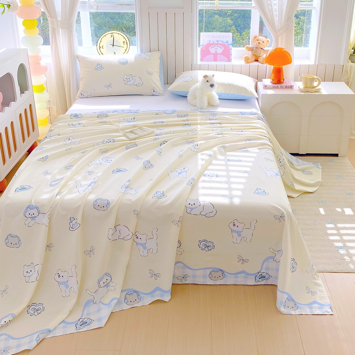 小懒猪 2026全棉纯棉印花单床单床单单件 喵语时光