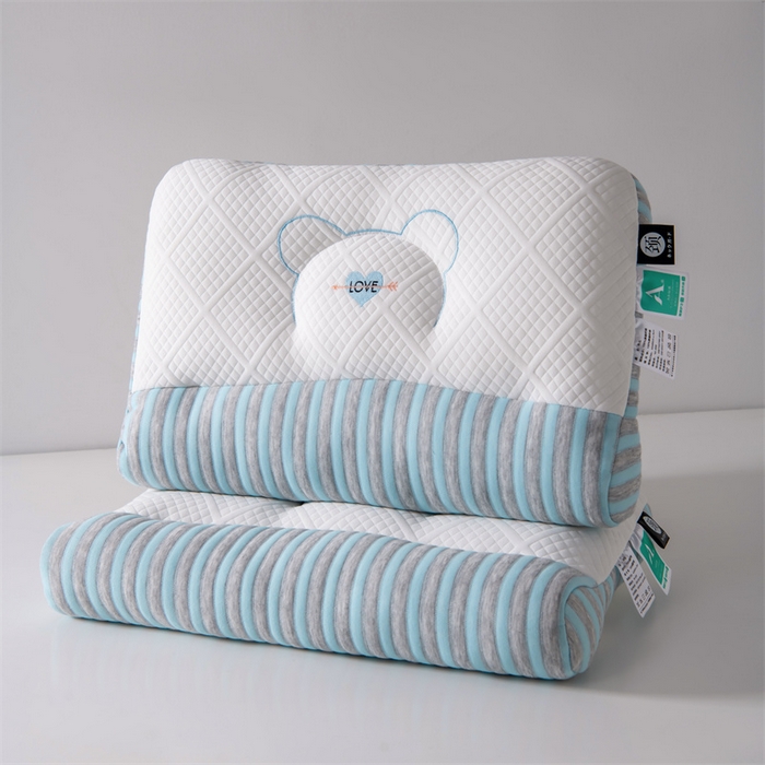 91家纺网 家纺一手货源 找家纺 永乐枕芯 2025新款情侣款深睡SPA枕枕头枕芯 情侣护颈枕-蓝色