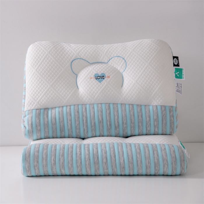 91家纺网 家纺一手货源 找家纺 永乐枕芯 2025新款情侣款深睡SPA枕枕头枕芯 情侣护颈枕-蓝色