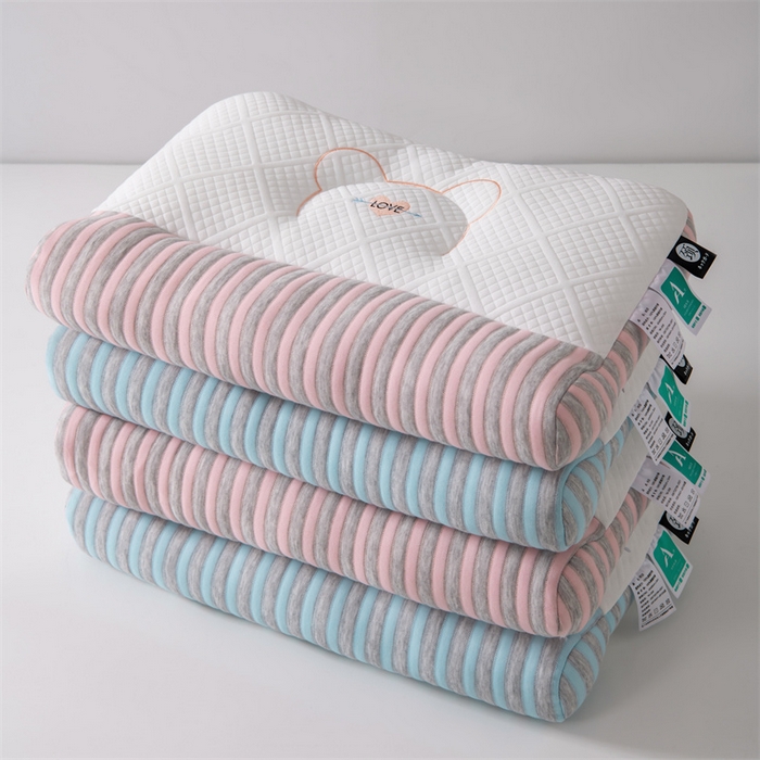 91家纺网 家纺一手货源 找家纺 永乐枕芯 2025新款情侣款深睡SPA枕枕头枕芯 情侣护颈枕-蓝色