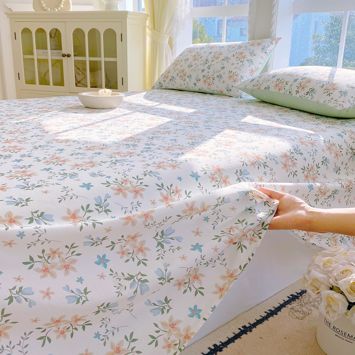 91家纺网 家纺一手货源 找家纺 小懒猪 2026全棉纯棉印花单床单床单单件 沐风苍兰