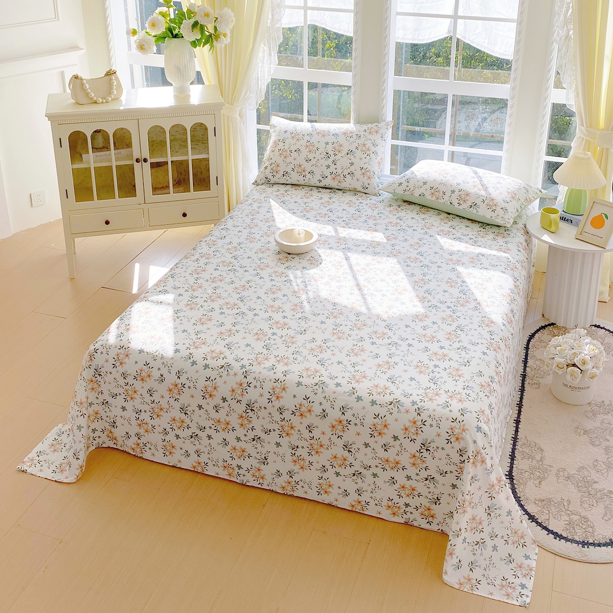 91家纺网 家纺一手货源 找家纺 小懒猪 2026全棉纯棉印花单床单床单单件 沐风苍兰