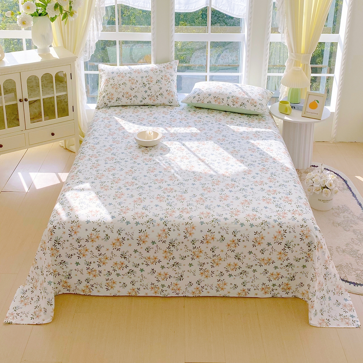 91家纺网 家纺一手货源 找家纺 小懒猪 2026全棉纯棉印花单床单床单单件 沐风苍兰