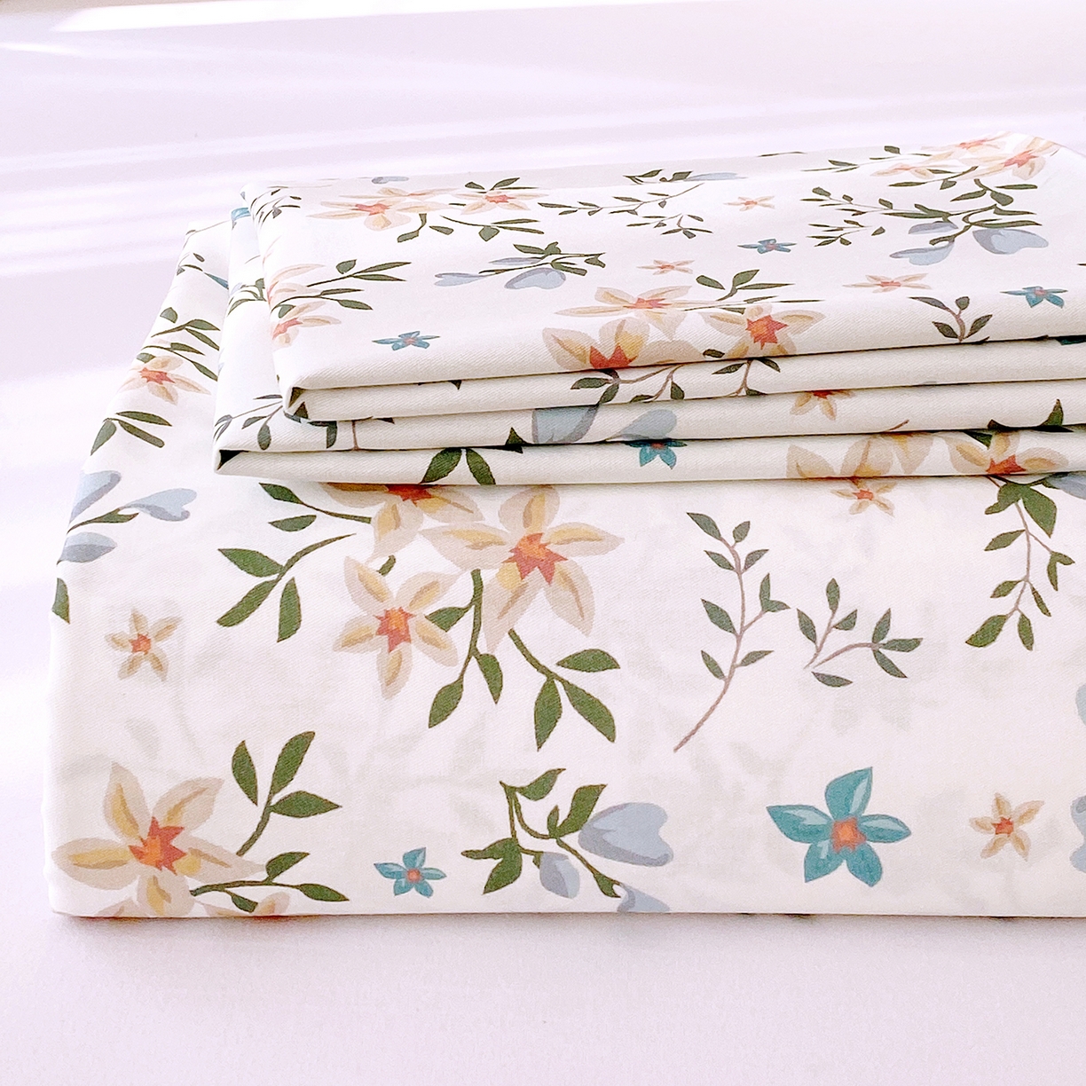 91家纺网 家纺一手货源 找家纺 小懒猪 2026全棉纯棉印花单床单床单单件 沐风苍兰