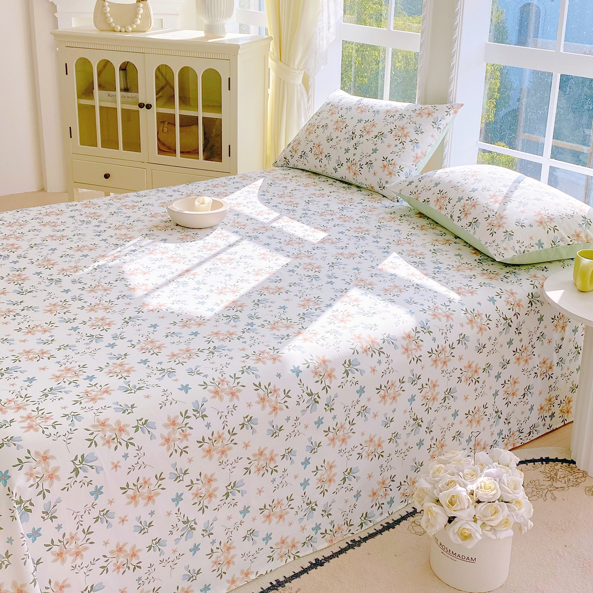 91家纺网 家纺一手货源 找家纺 小懒猪 2026全棉纯棉印花单床单床单单件 沐风苍兰