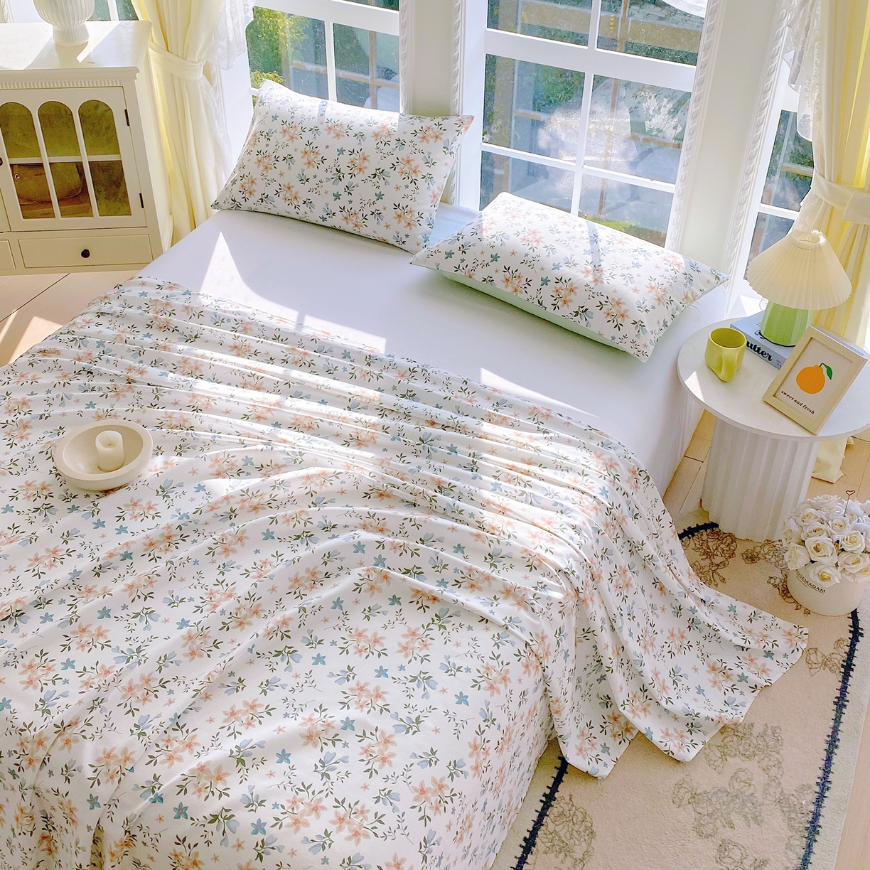 91家纺网 家纺一手货源 找家纺 小懒猪 2026全棉纯棉印花单床单床单单件 沐风苍兰