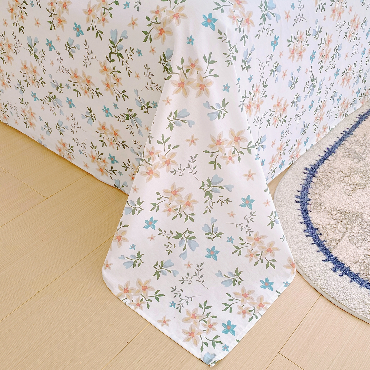 91家纺网 家纺一手货源 找家纺 小懒猪 2026全棉纯棉印花单床单床单单件 沐风苍兰