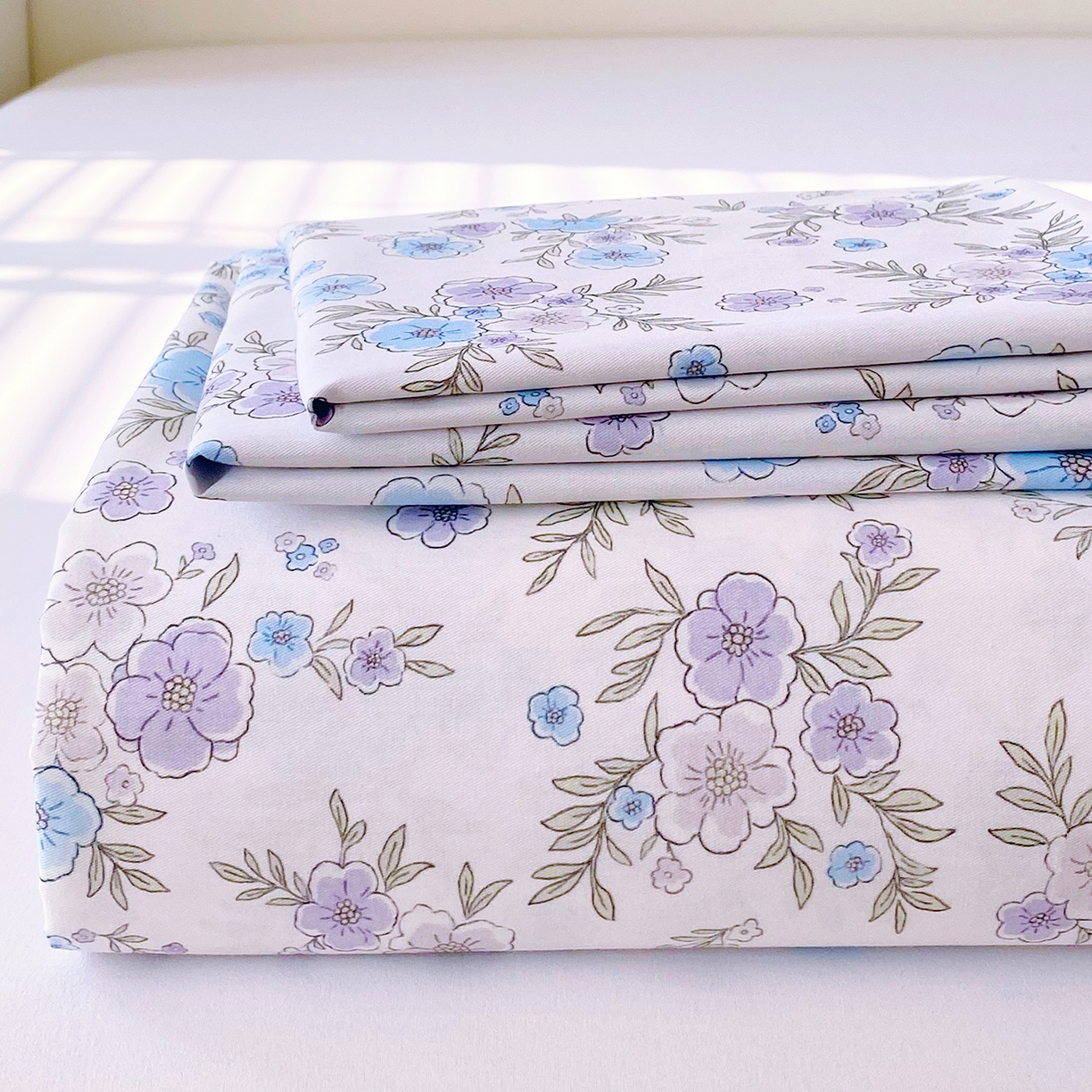 91家纺网 家纺一手货源 找家纺 小懒猪 2026全棉纯棉印花单床单床单单件 青蔓花盏