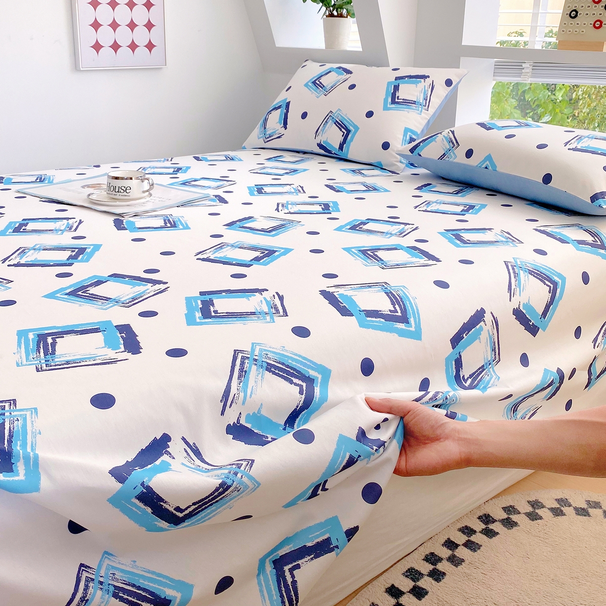 91家纺网 家纺一手货源 找家纺 小懒猪 2026全棉纯棉印花单床单床单单件 清棱