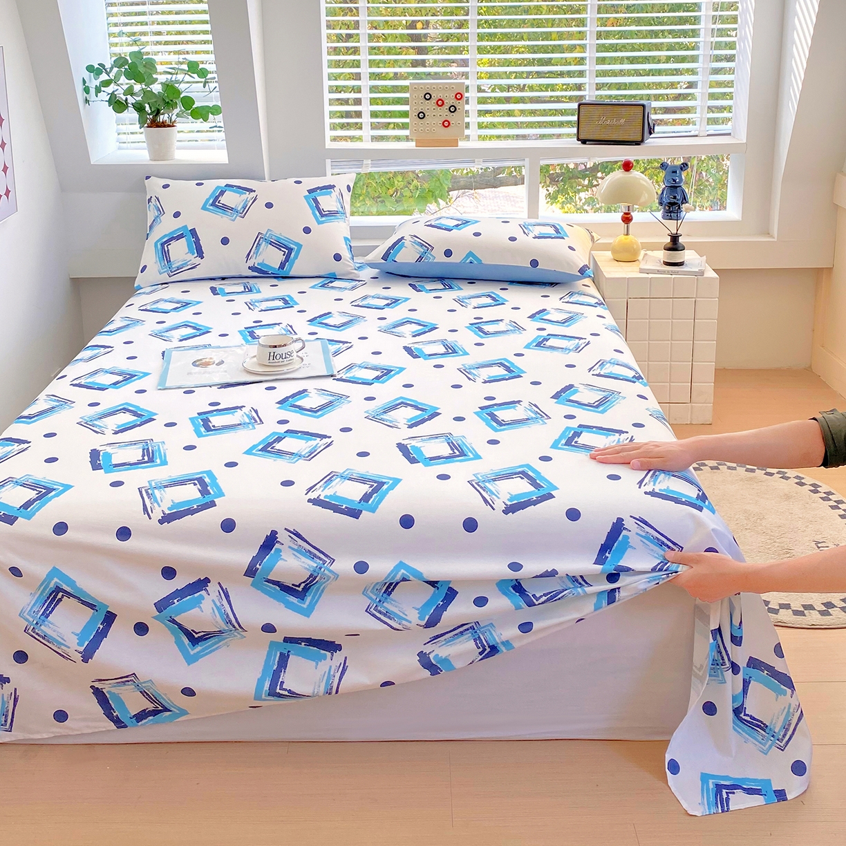 91家纺网 家纺一手货源 找家纺 小懒猪 2026全棉纯棉印花单床单床单单件 清棱