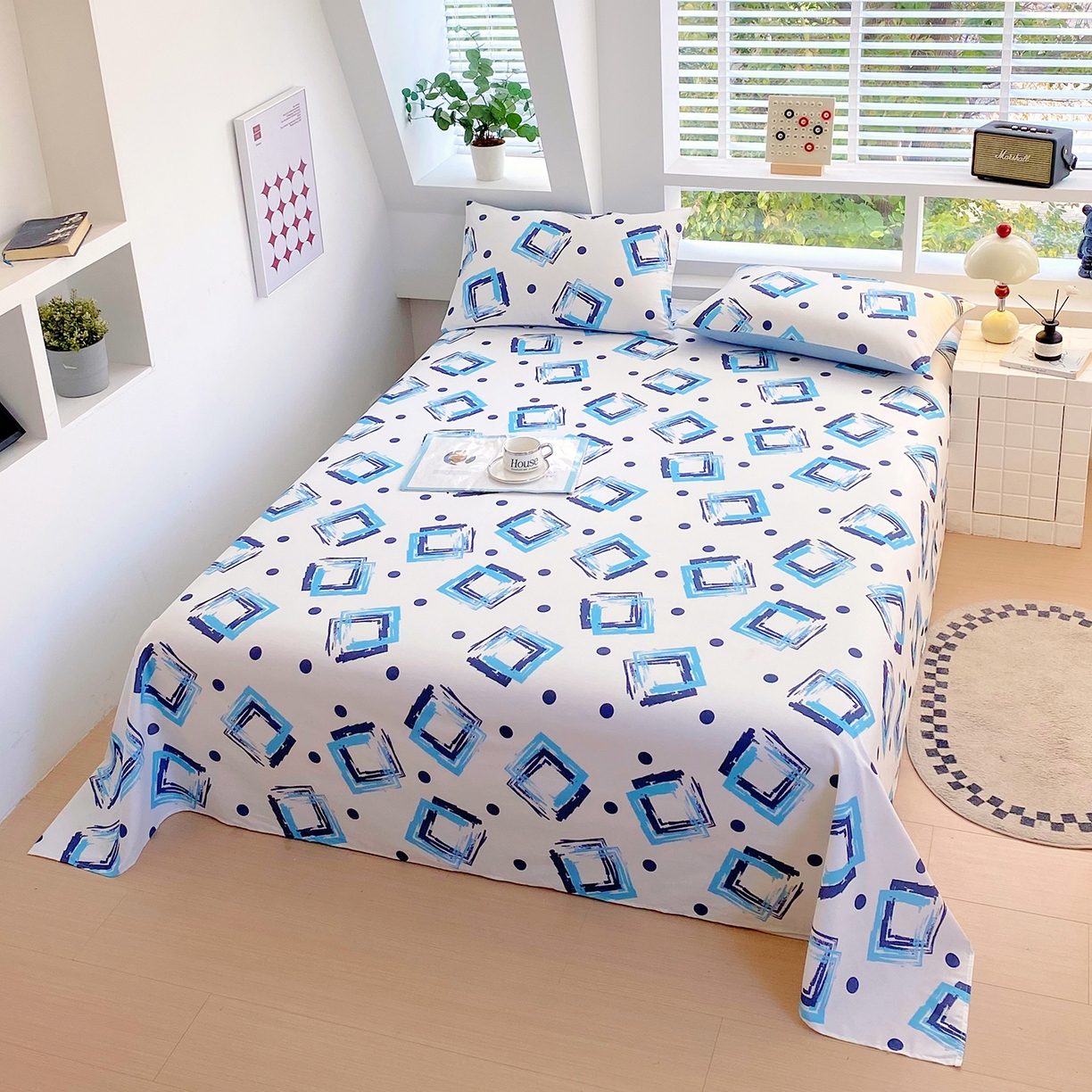 91家纺网 家纺一手货源 找家纺 小懒猪 2026全棉纯棉印花单床单床单单件 清棱