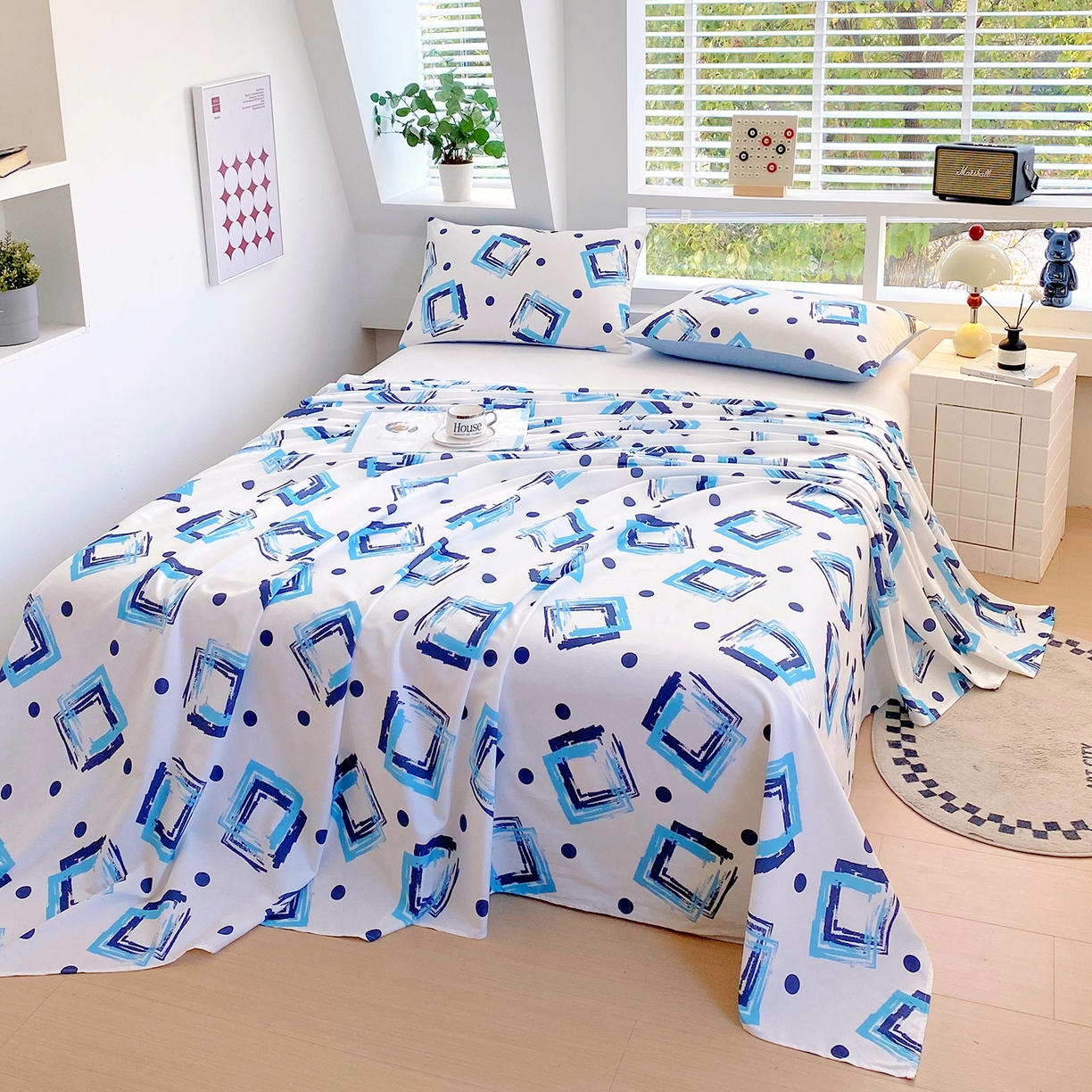 91家纺网 家纺一手货源 找家纺 小懒猪 2026全棉纯棉印花单床单床单单件 清棱