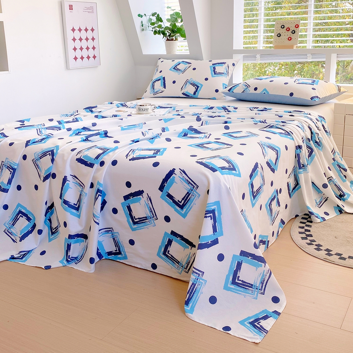 91家纺网 家纺一手货源 找家纺 小懒猪 2026全棉纯棉印花单床单床单单件 清棱