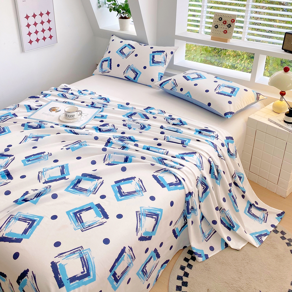 91家纺网 家纺一手货源 找家纺 小懒猪 2026全棉纯棉印花单床单床单单件 清棱