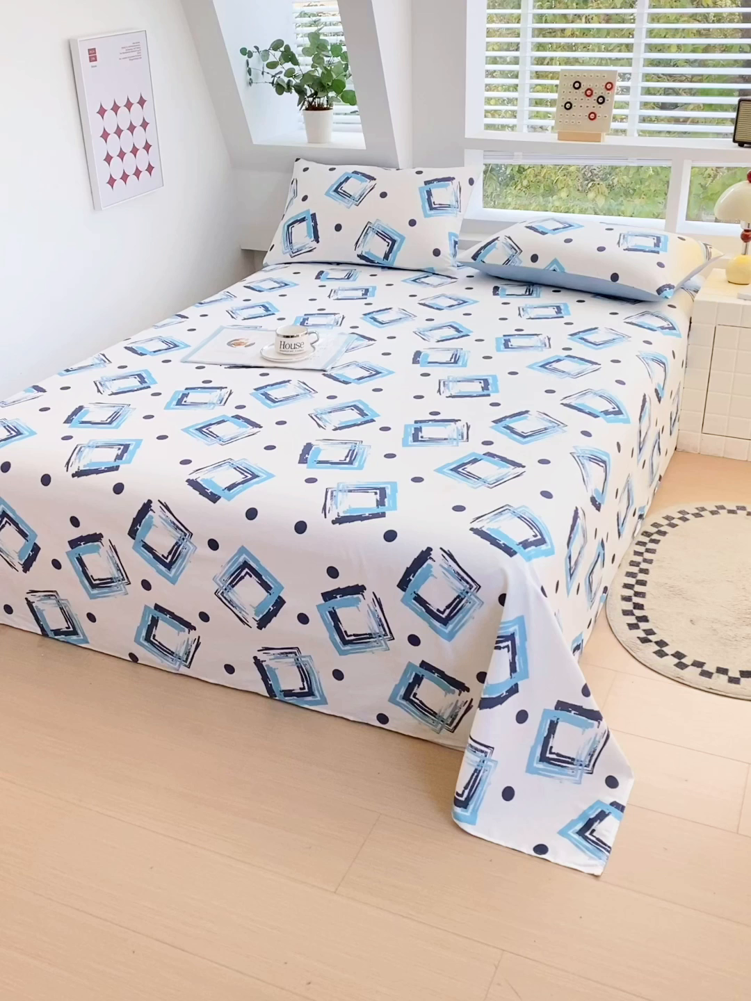 91家纺网 家纺一手货源 找家纺 小懒猪 2026全棉纯棉印花单床单床单单件 清棱