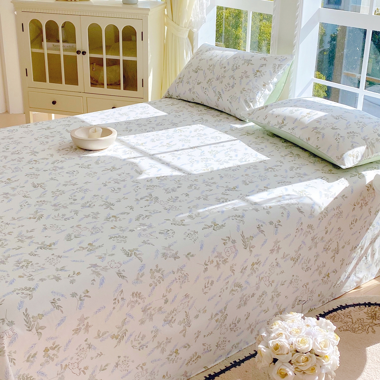 91家纺网 家纺一手货源 找家纺 小懒猪 2026全棉纯棉印花单床单床单单件 森屹兔眠