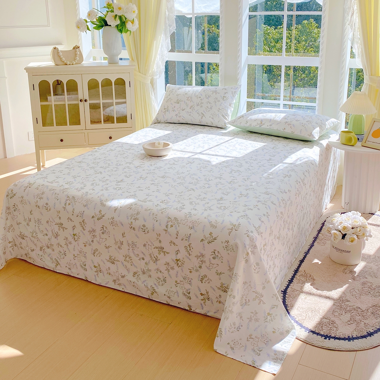 91家纺网 家纺一手货源 找家纺 小懒猪 2026全棉纯棉印花单床单床单单件 森屹兔眠