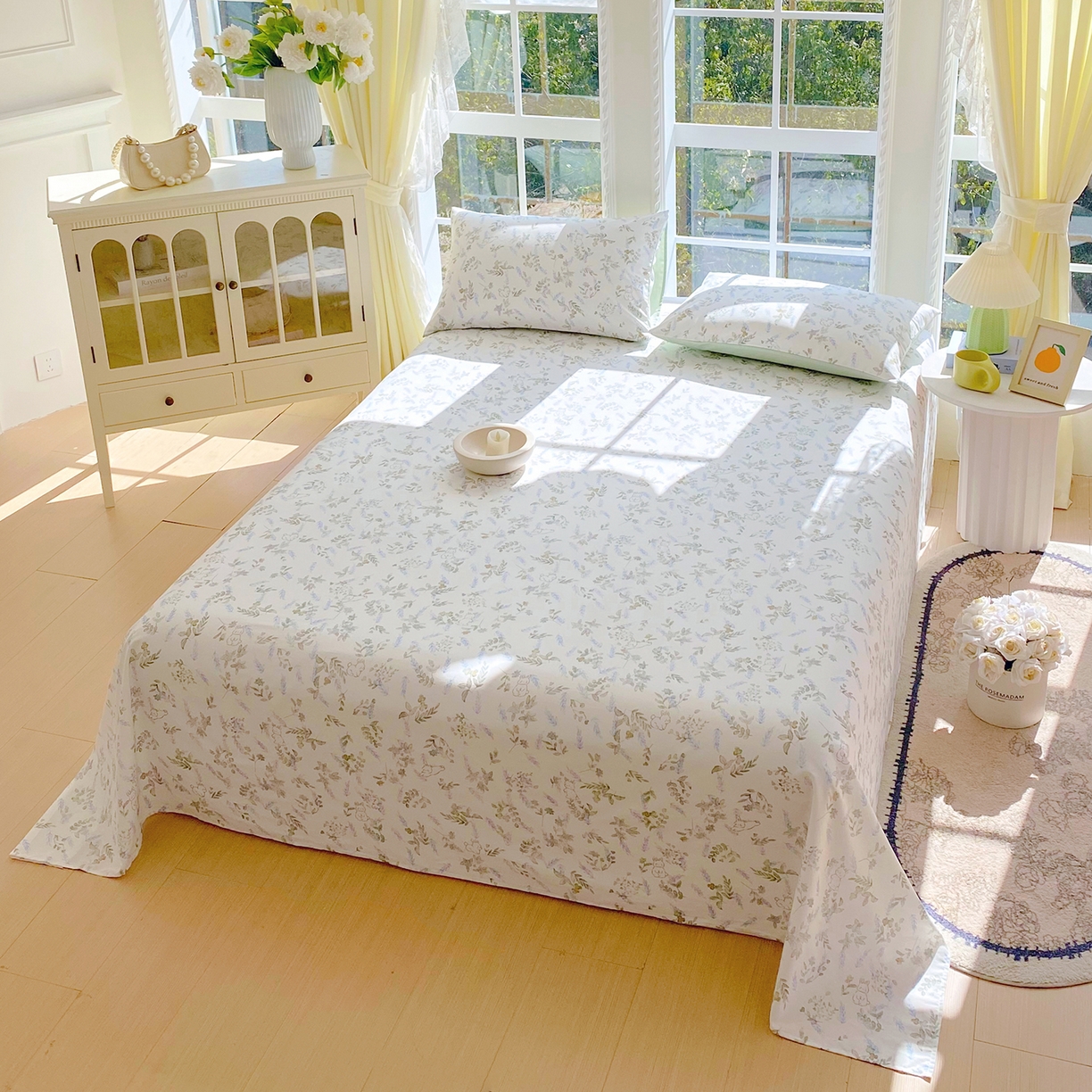 91家纺网 家纺一手货源 找家纺 小懒猪 2026全棉纯棉印花单床单床单单件 森屹兔眠