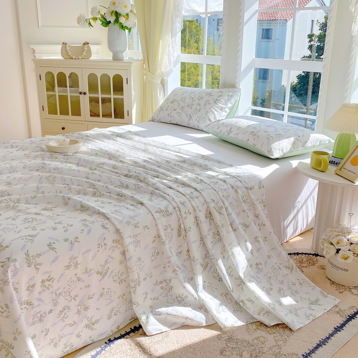 91家纺网 家纺一手货源 找家纺 小懒猪 2026全棉纯棉印花单床单床单单件 森屹兔眠