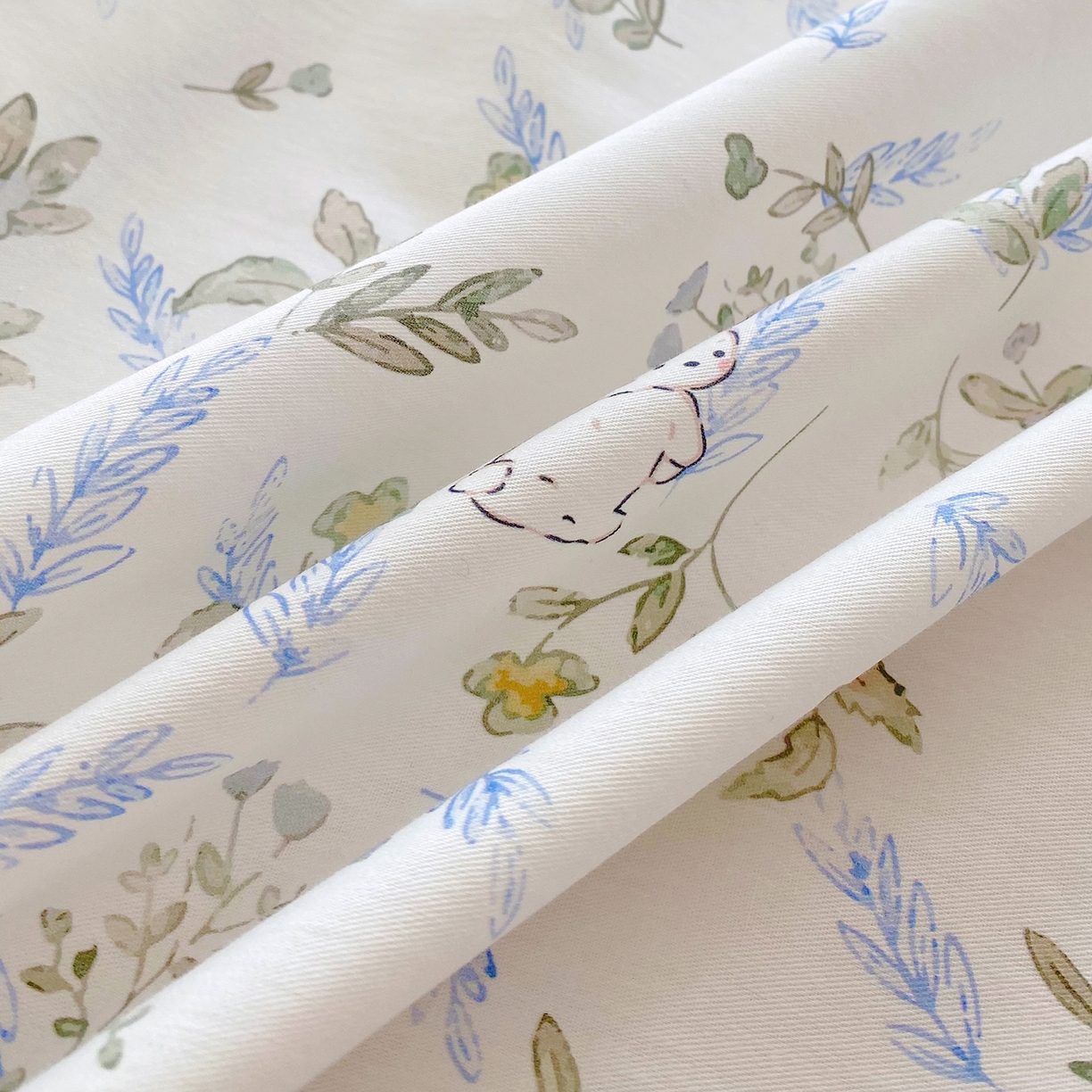 91家纺网 家纺一手货源 找家纺 小懒猪 2026全棉纯棉印花单床单床单单件 森屹兔眠