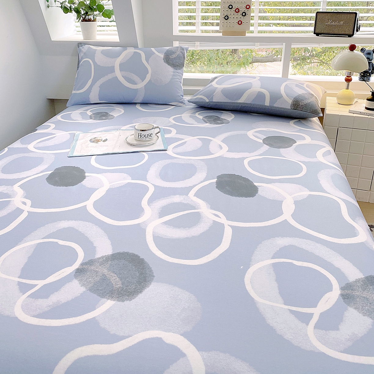 91家纺网 家纺一手货源 找家纺 小懒猪 2026全棉纯棉印花单床单床单单件 素环影