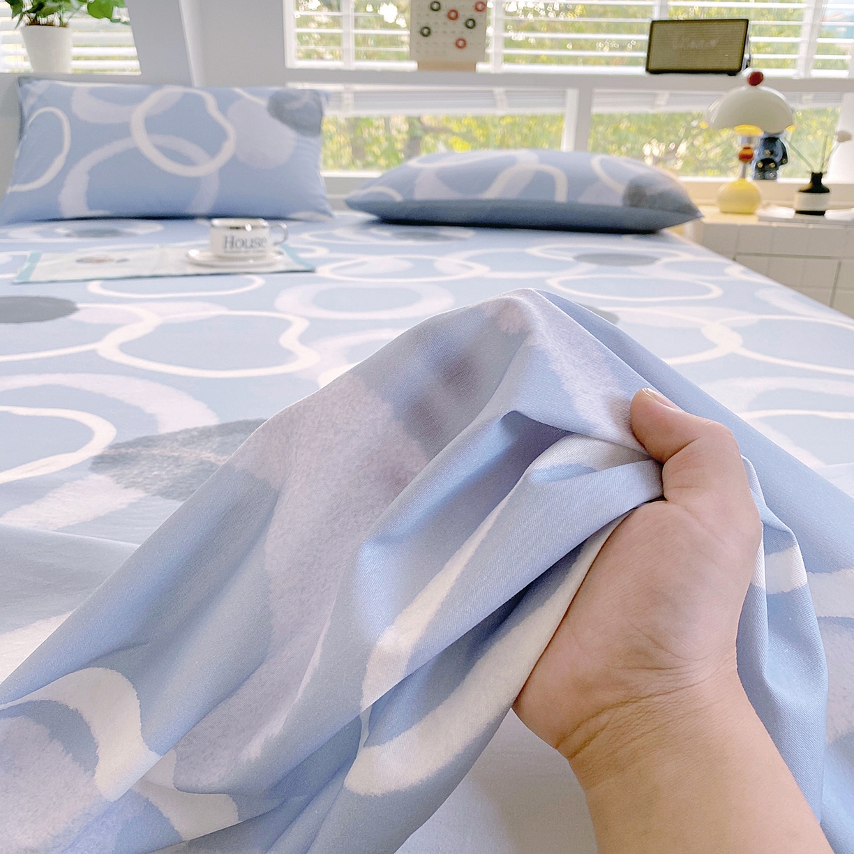 91家纺网 家纺一手货源 找家纺 小懒猪 2026全棉纯棉印花单床单床单单件 素环影