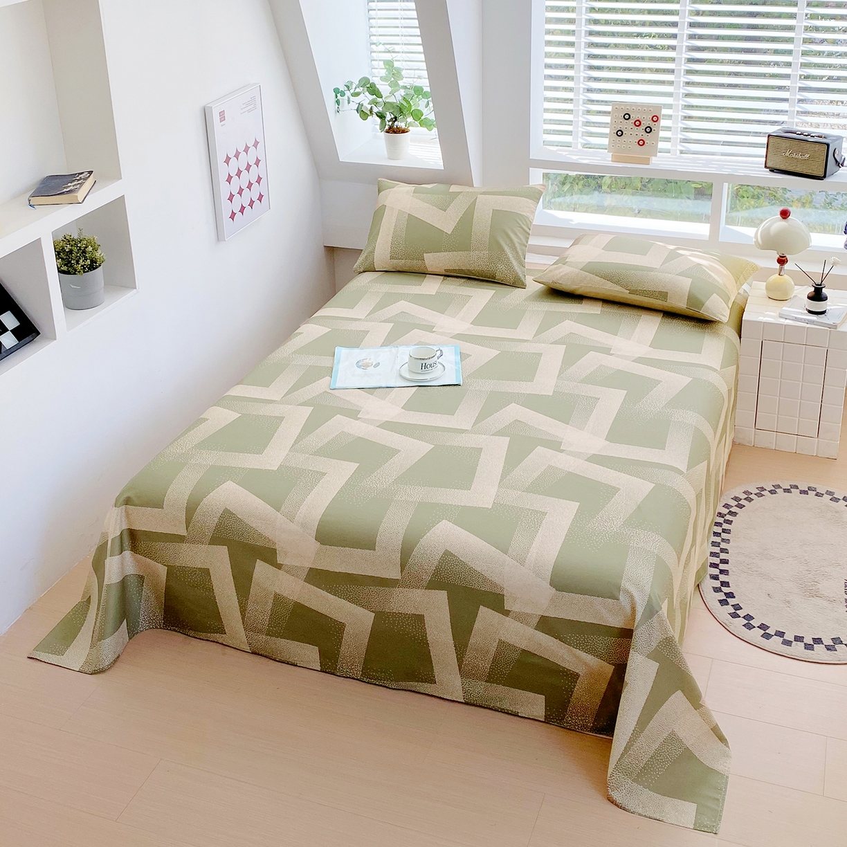 91家纺网 家纺一手货源 找家纺 小懒猪 2026全棉纯棉印花单床单床单单件 素律