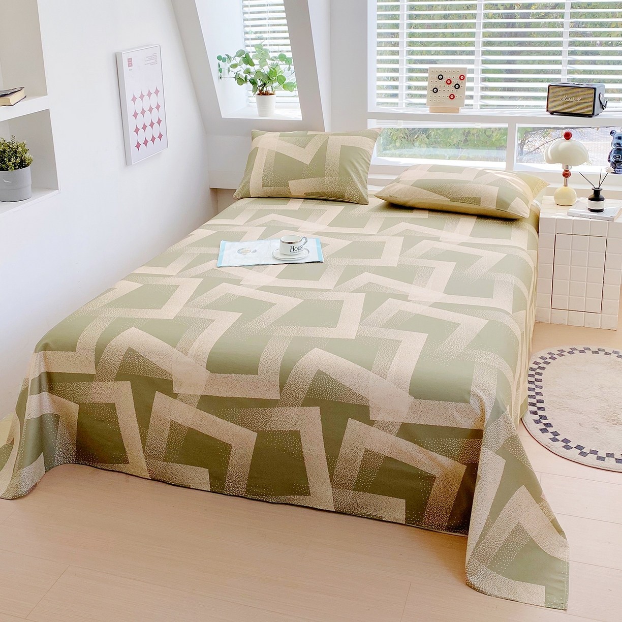 91家纺网 家纺一手货源 找家纺 小懒猪 2026全棉纯棉印花单床单床单单件 素律