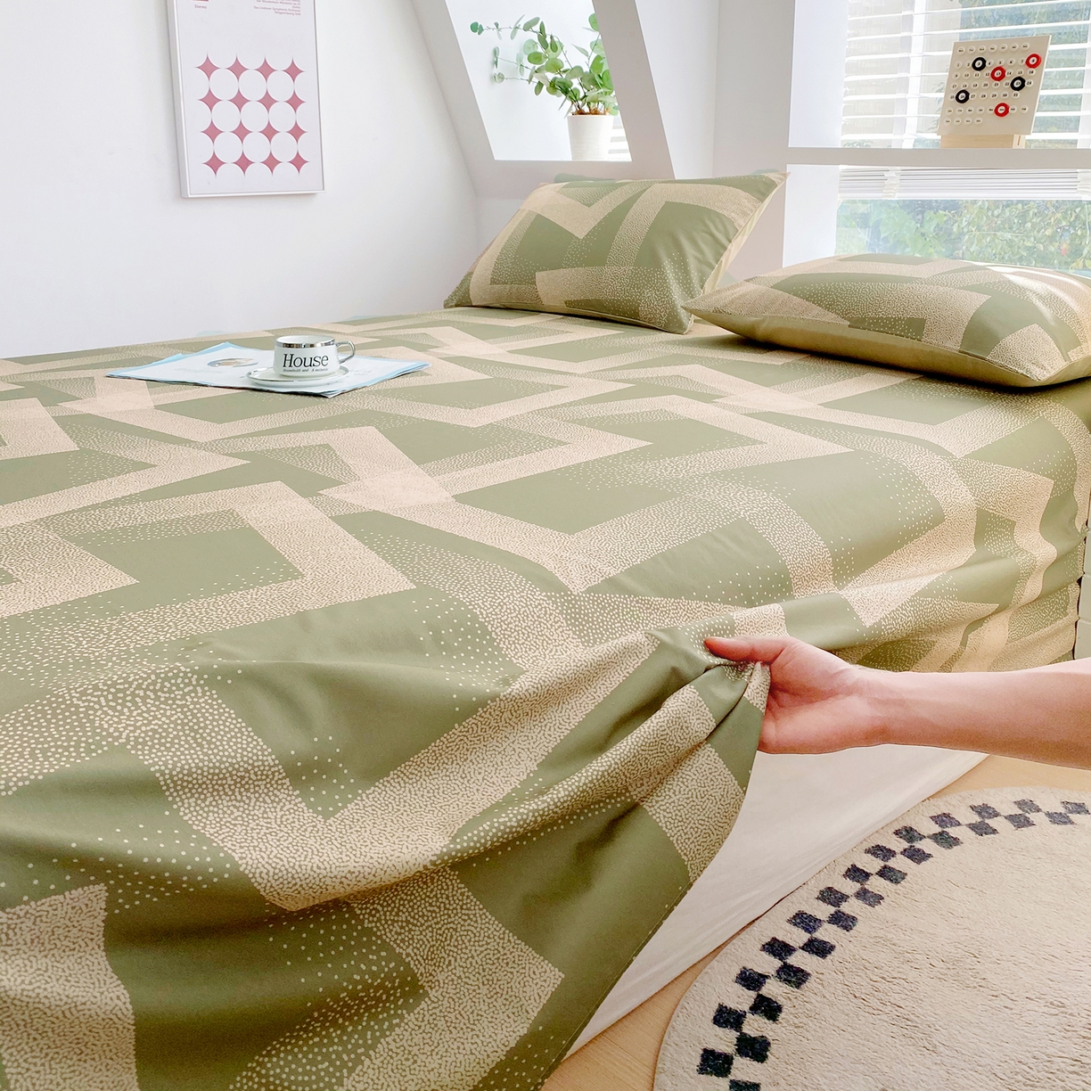 91家纺网 家纺一手货源 找家纺 小懒猪 2026全棉纯棉印花单床单床单单件 素律