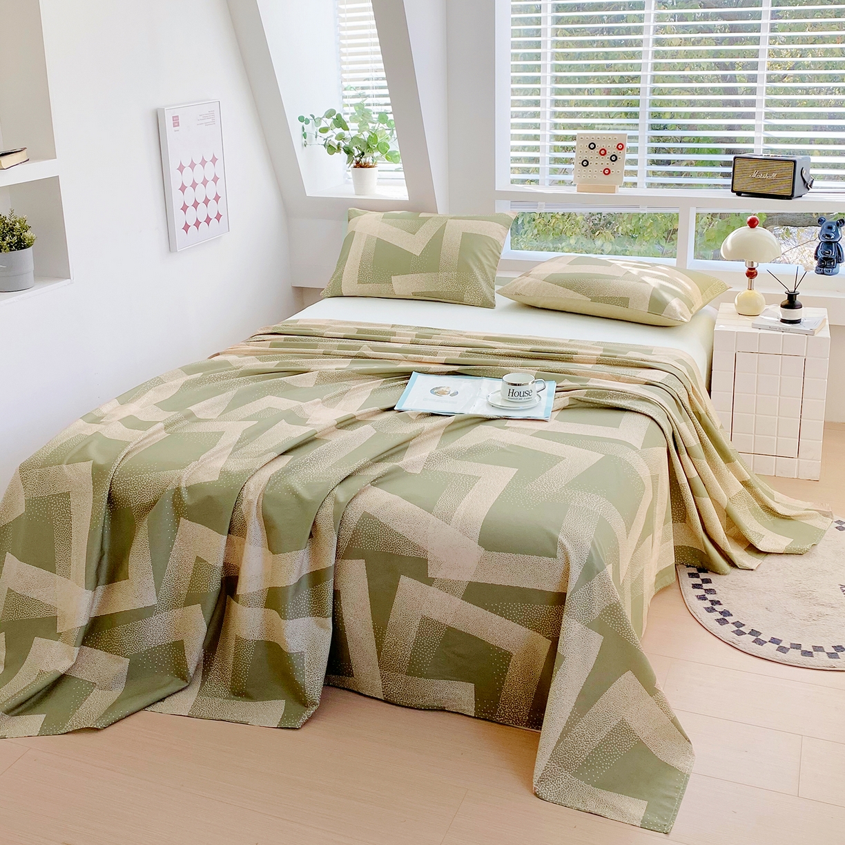 91家纺网 家纺一手货源 找家纺 小懒猪 2026全棉纯棉印花单床单床单单件 素律